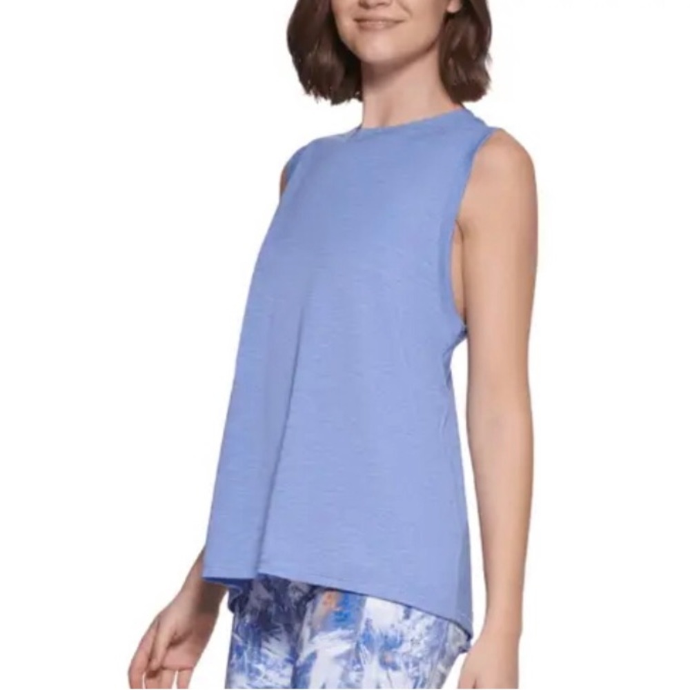 NWT Calvin Klein Performance Dropped Armhole Athletic Tank Top Hyacinth Sz S